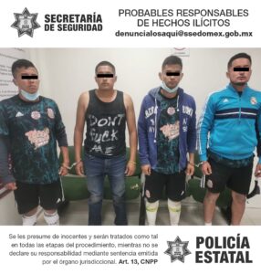 Secretaría de seguridad repele agresión y detiene a cinco posibles