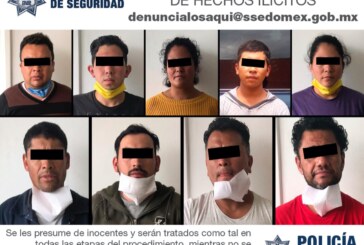 Acción coordinada permite a secretaría de seguridad detener a nueve presuntos integrantes de una banda delictiva dedicada al robo de transporte de carga