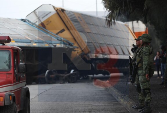 Descarrilan vagones de tren