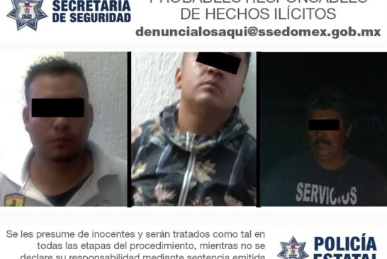 Aprehende secretaría de seguridad a probables asaltantes de peregrinos de Chalma