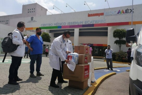 Garantiza donación de insumos a ISSEMYM seguridad de quienes están en la primera línea de atención en hospitales covid