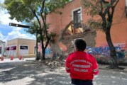 Colapso parcial de edificio antiguo en Toluca: autoridades realizan acordonamiento preventivo