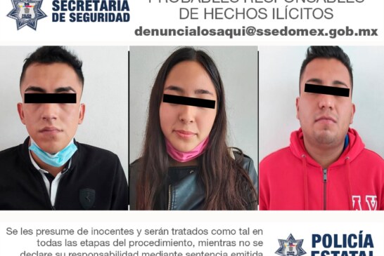 Localizan camioneta aparentemente utilizada en el robo a un vehículo y detienen a tres probables responsables