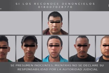 Asegura FGJEM a seis sujetos de origen hondureño y a un presunto traficante de personas