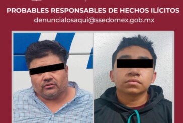 Detenidos en Atlacomulco, por robo de maquinaria y agresión en contra de policías.
