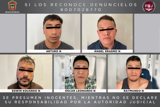 Detiene FGJEM a siete personas, cinco de ellos tras un enfrentamiento en Tultitlán