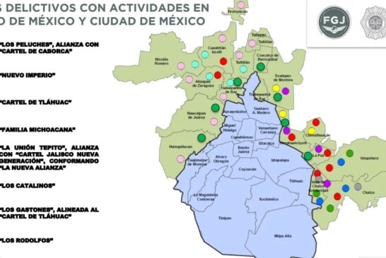 Ocho bandas crimínales operan en el Edomex y CDMX