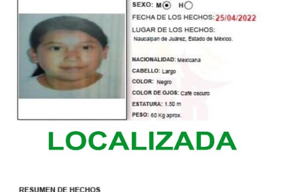 Localizan FGJEM y CBP a dos menores reportadas como desaparecidas en Naucalpan