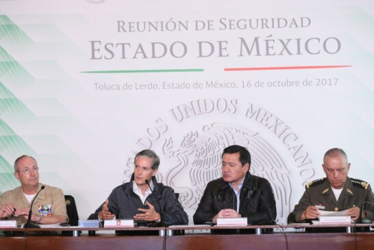 Encabeza el secretario de gobernación reunión de seguridad Edoméx