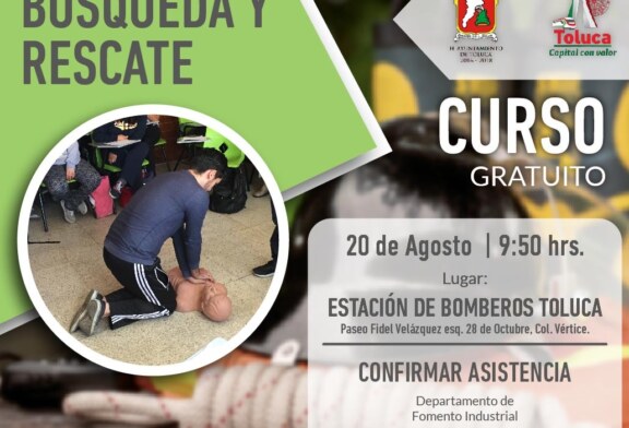 Impartirá Toluca curso de “Búsqueda y Rescate” a emprendedores