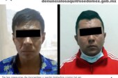 Detienen a 2 presuntos responsables de robo con violencia