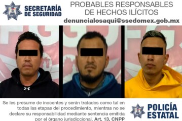 Tres probables implicados en el delito de robo con violencia a transeúnte ya están detenidos.