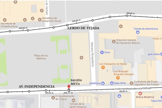 Informa Toluca cierre parcial de calles por Primera Vuelta de la Revolución Mexicana