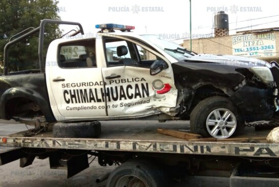 Detiene la SS a adolescentes que al huir en auto robado chocan contra patrulla