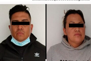 Elementos de la secretaría de seguridad y de la FGJEM aprehenden a dos probables responsables del delito de robo con violencia