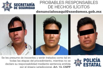 Detienen a tres hombres probables implicados en el robo de vehículos