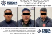 Detienen a Policía Municipal de Zinacantepec y cómplices, acusados de probable extorsión