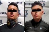 Policías de la secretaría de seguridad detienen a dos posibles implicados del delito extorsión