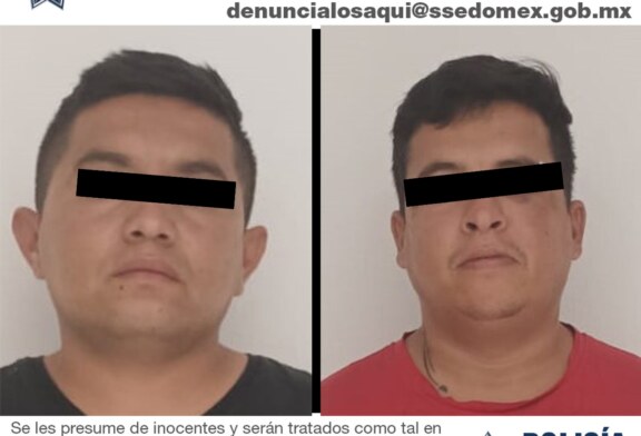 Aprehenden en flagrancia a dos posibles implicados del delito de robo con violencia