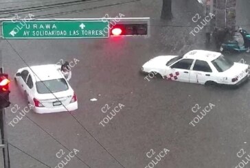 Intensa lluvia azota al Valle de Toluca. TOMA PRECAUCIONES