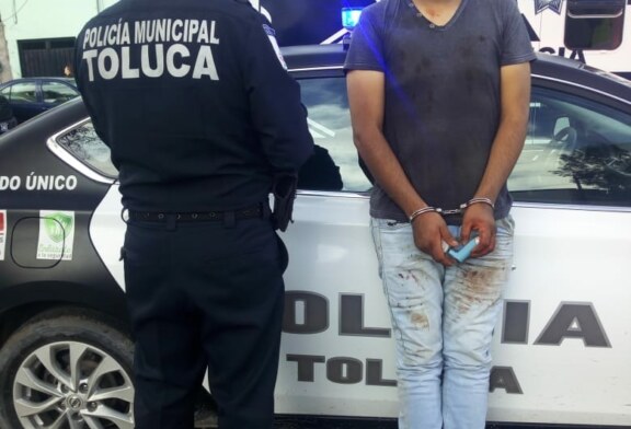 Asegura Policía de Toluca a presunto responsable de robo con violencia en San Lorenzo Tepaltitlán