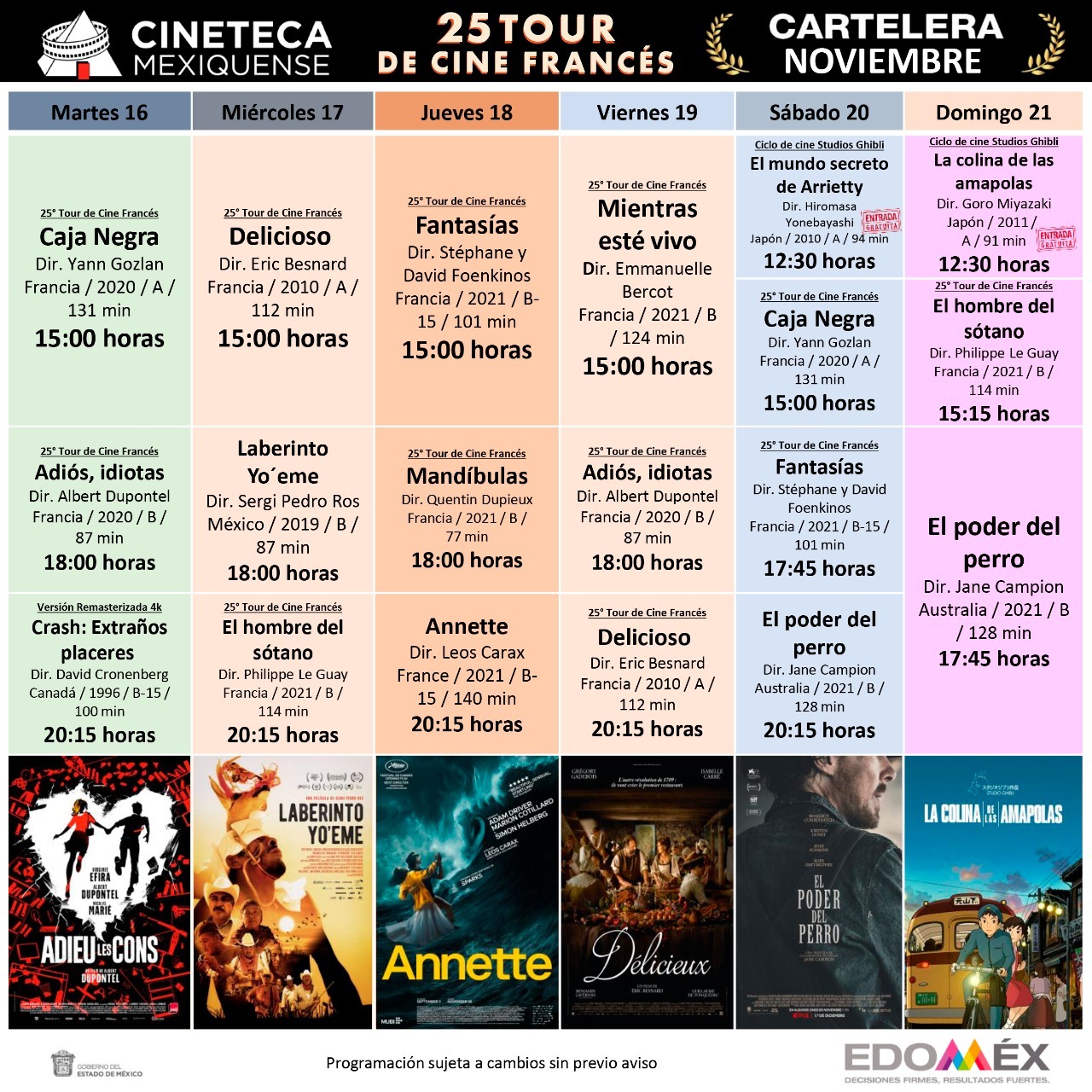 Llega 25 tour de cine francés a la cineteca mexiquense