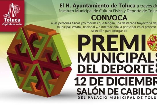 Convoca Toluca a participar en el Premio Municipal del Deporte 2018